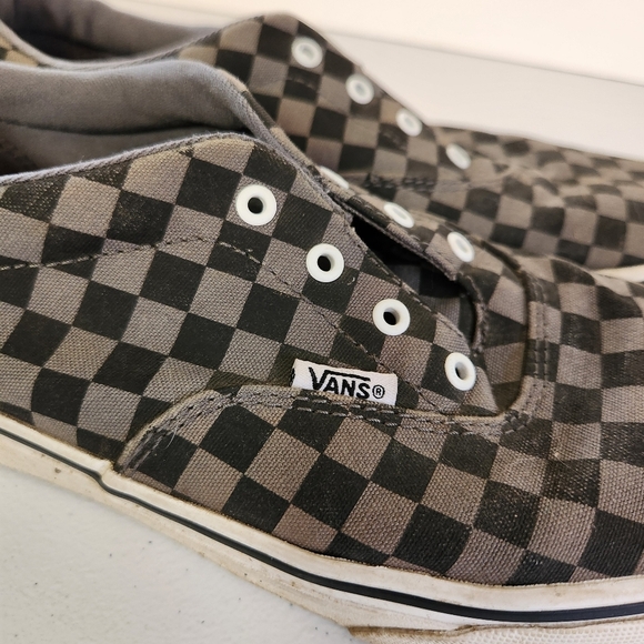 Vans Off The Wall Shoes Gray Checkered Sneakers Skate Flats Youth 7 Womens 8.5 - Picture 5 of 10